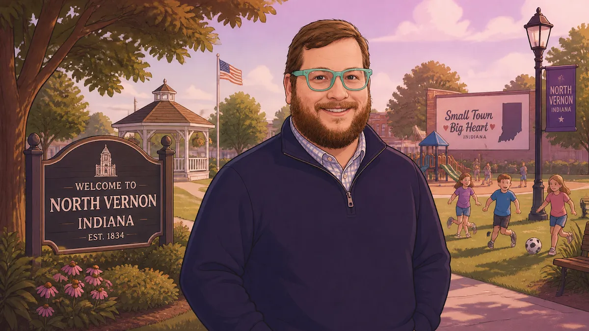 Attorney Chris Doran in a small town park, representing the new Free-Range parenting law
