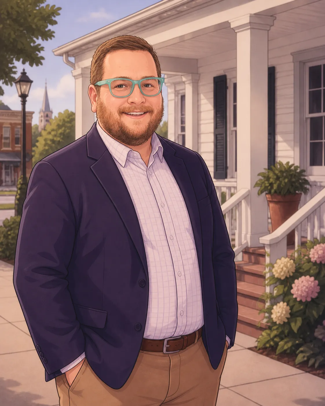 Chris Doran standing outside his Vernon law office