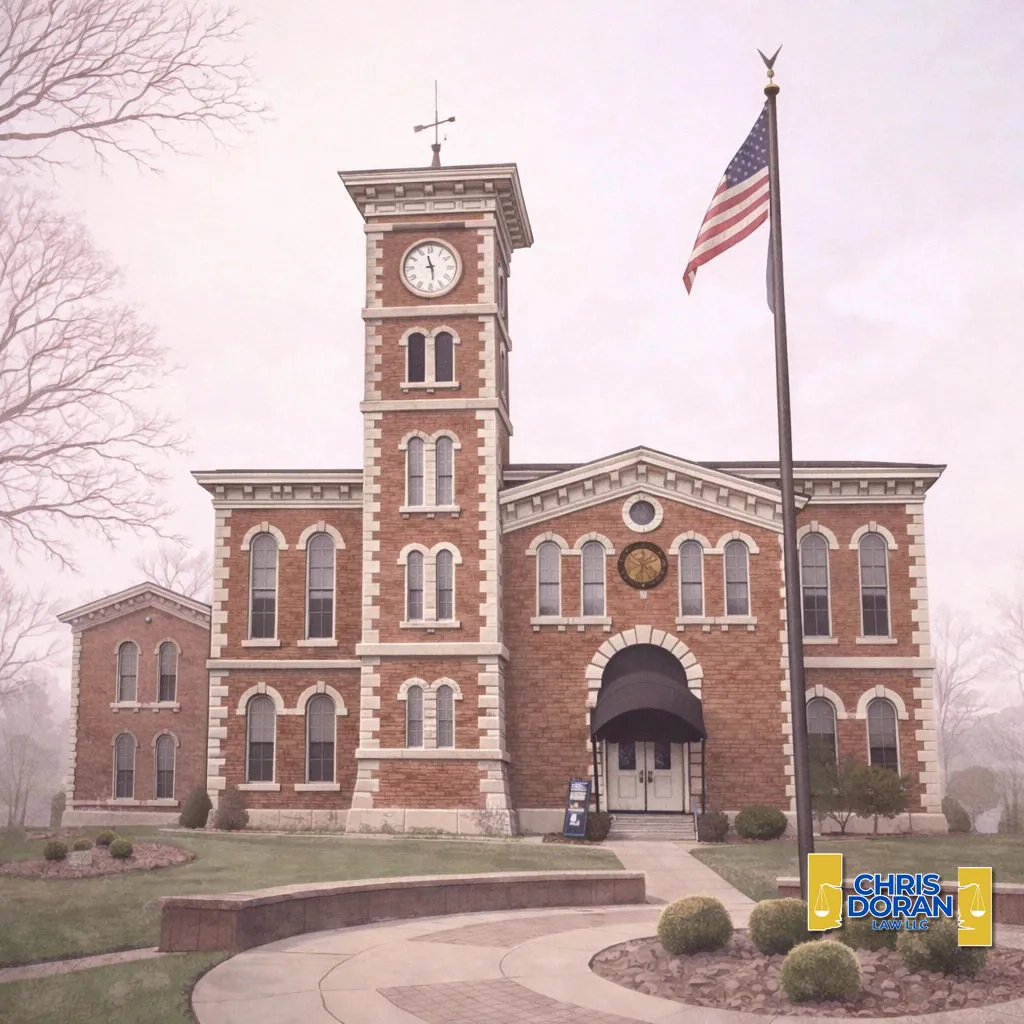 The historic Jennings County courthouse in North Vernon Indiana where judicial cases are heard