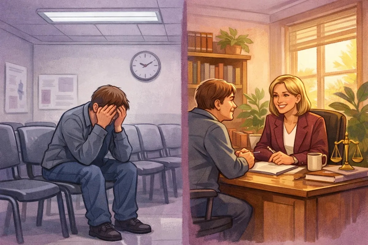 Comparison of big law firm versus small-town attorney client experience