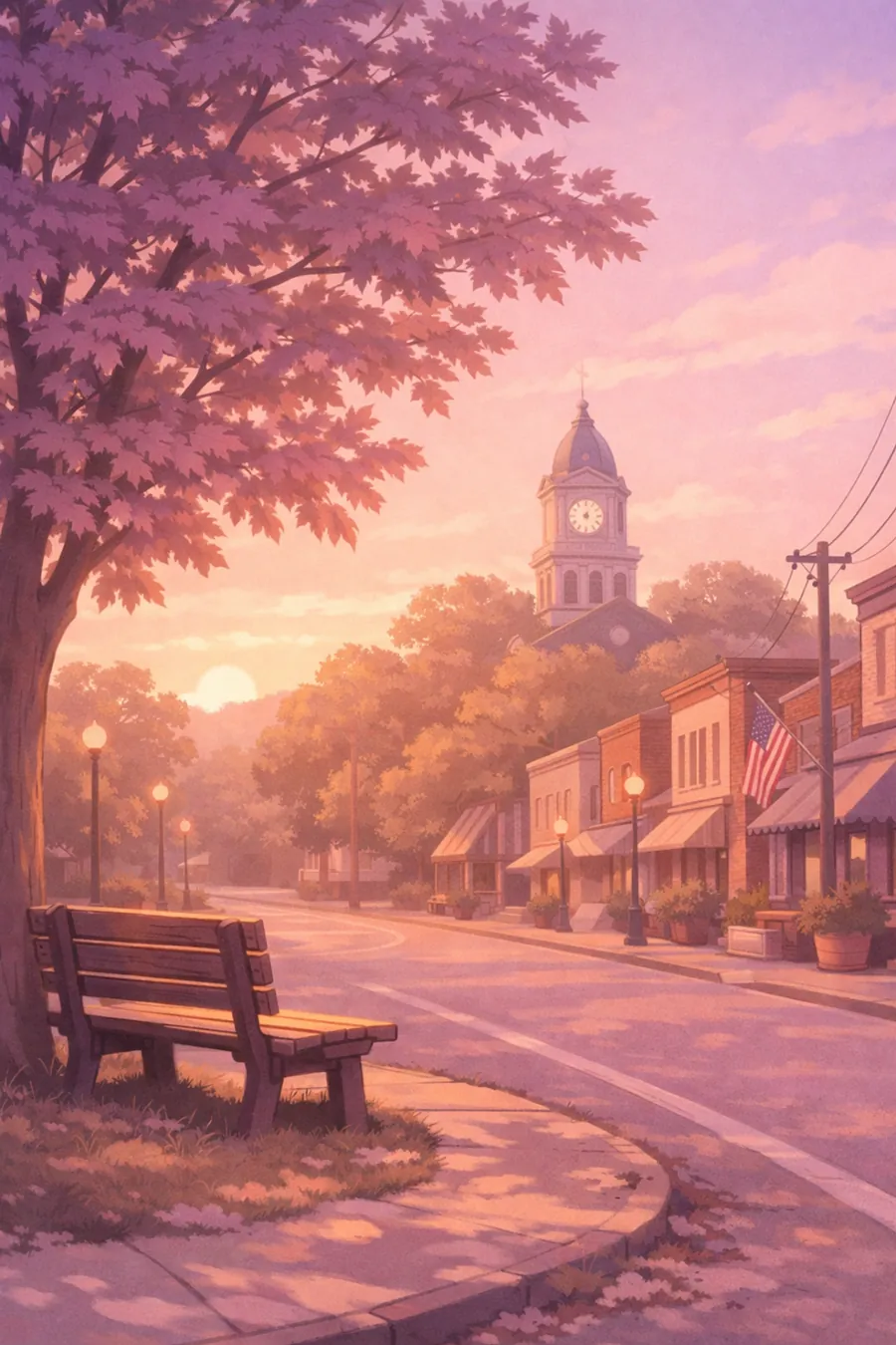 A serene sunset view of the Jennings County courthouse, representing peace of mind for North Vernon families