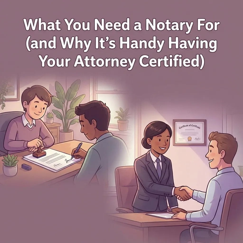 What You Need a Notary For (and Why It's Handy Having Your Attorney Certified)